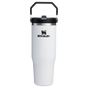 Stanley 30 OZ Ice Flow Flip Straw Insulated Tumbler In Frost White