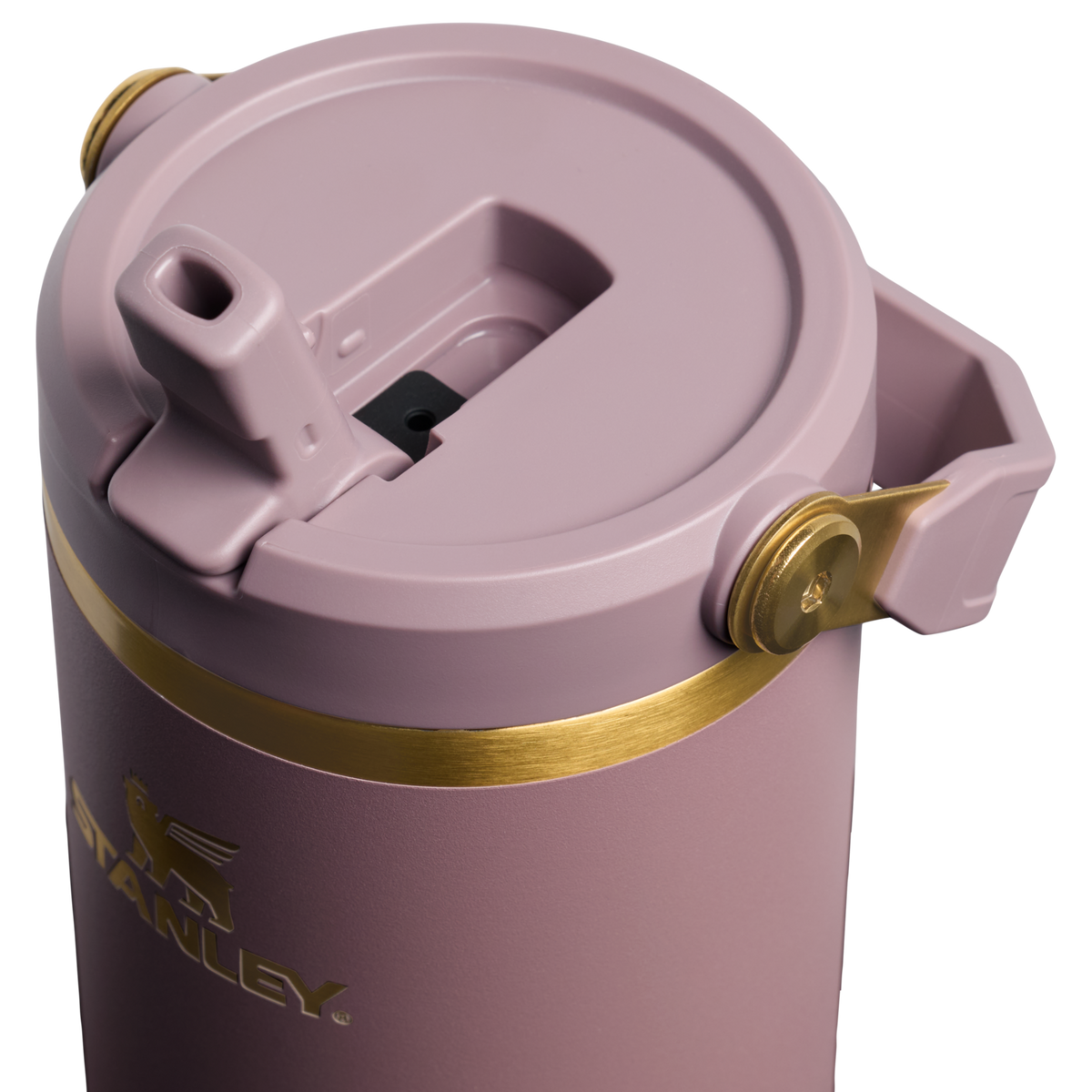 Stanley 30 Oz IceFlow flip straw stainless steel water bottle in Cashmere pink2