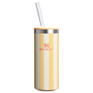 Stanley 10 OZ Everyday Slim Can Cooler Cup In Butter Yellow Stripe From The Oasis Collection