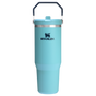 Stanley 30 OZ IceFlow Flip Straw Stainless Steel Tumbler In Agave Blue