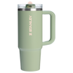 Stanley 40 OZ Quencher Flip Straw Tumbler With In Lichen Green