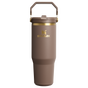 Stanley 30 oz IceFlow flip straw tumbler in espresso brown