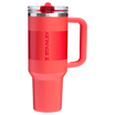 Stanley 40 OZ Quencher ProTour Flip Straw Tumbler In Hot Coral Red